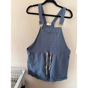 Pink Lily blue overall romper size L
